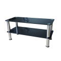 Double Layer Tempered Glass TV Stand